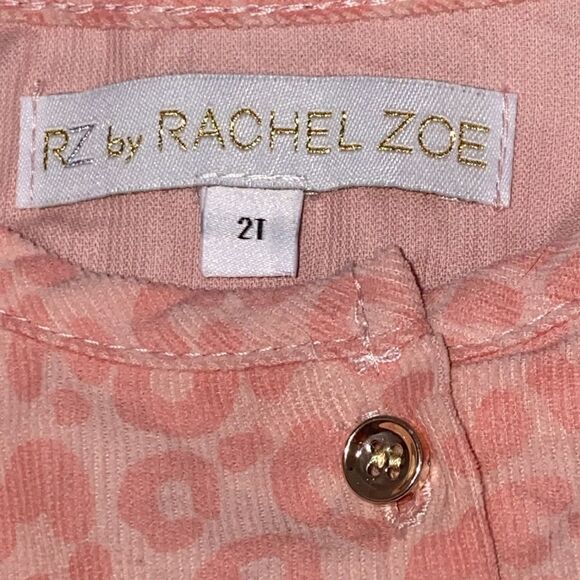 Rachel Zoe Pink Casual Sundress With Long Sleeves Pink Leopard Print Size 2T - Picture 3 of 5